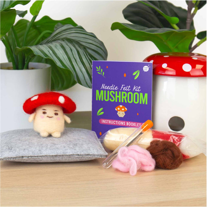 Mushroom Needle Felting Kit