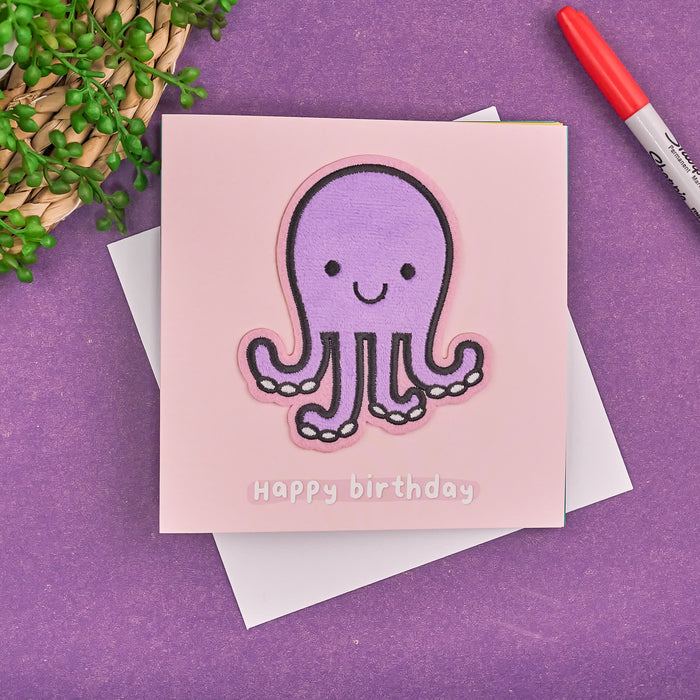 Moji Violet Octopus Card