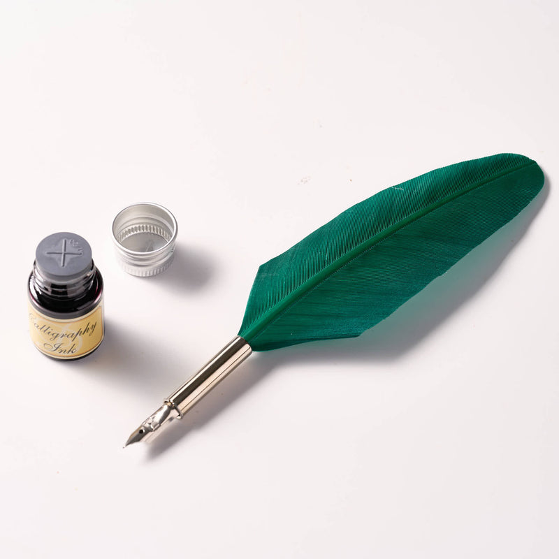 Small Feather Pen Green