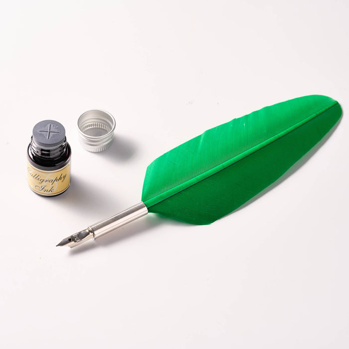 Small Feather Pen Green