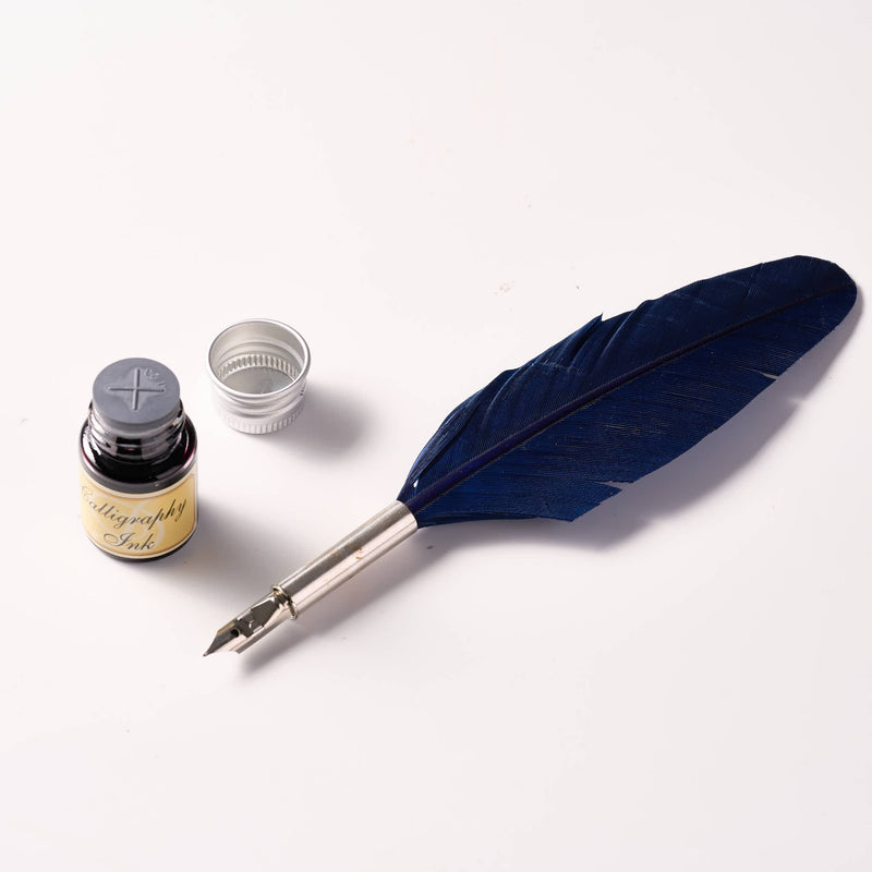Small Feather Pen Cobalt Blue