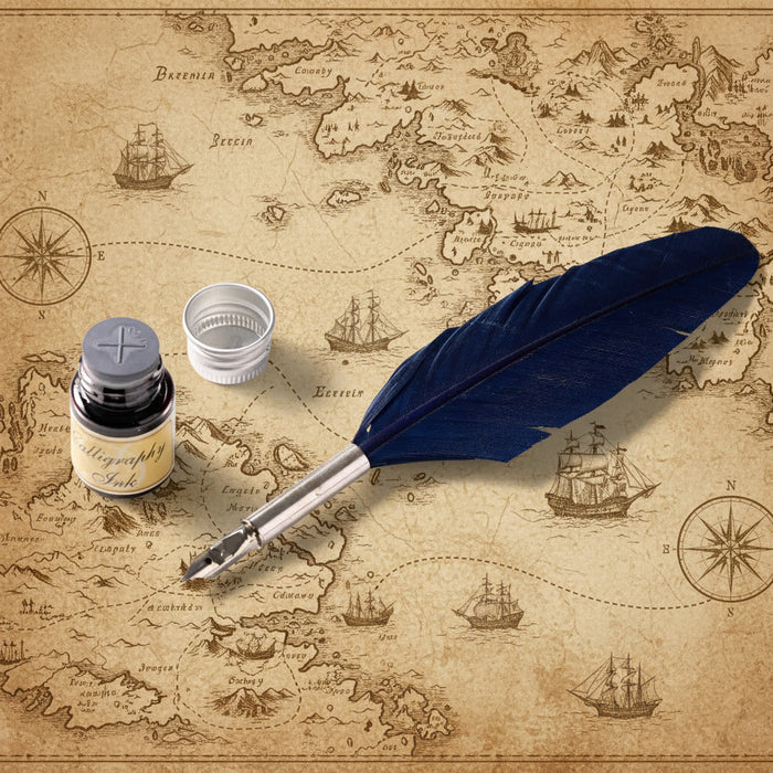 Small Feather Pen Cobalt Blue