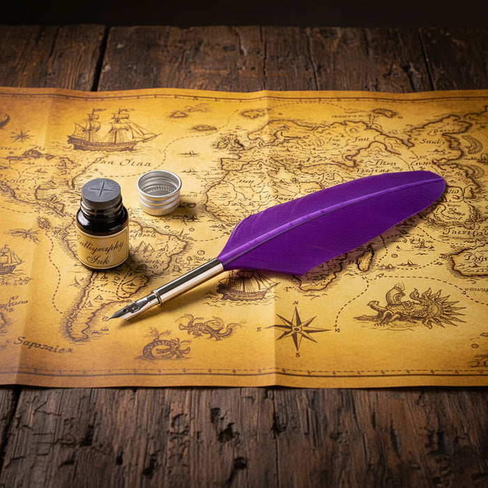 Small Feather Pen Purple