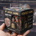 Ugears Iqube Dark logic game packaging held in a hand with a blurred background