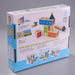 Box of Castle Logix wooden building blocks game on a gray background