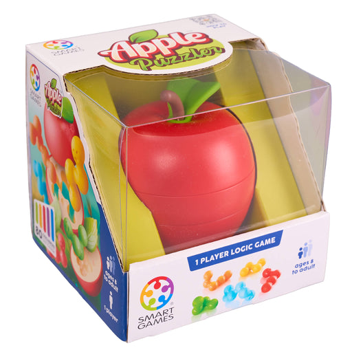 Apple puzzle toy in packaging with Smart Games branding