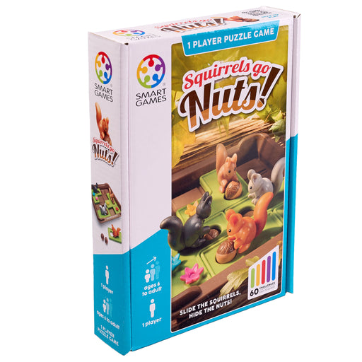 Smart Games 'Squirrels go Nuts!' puzzle game packaging on a white background