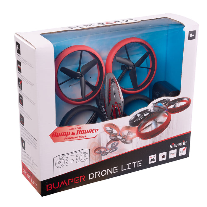 Boxed Bumper Drone Lite by Silverlit with clear window showing drone and remote control.