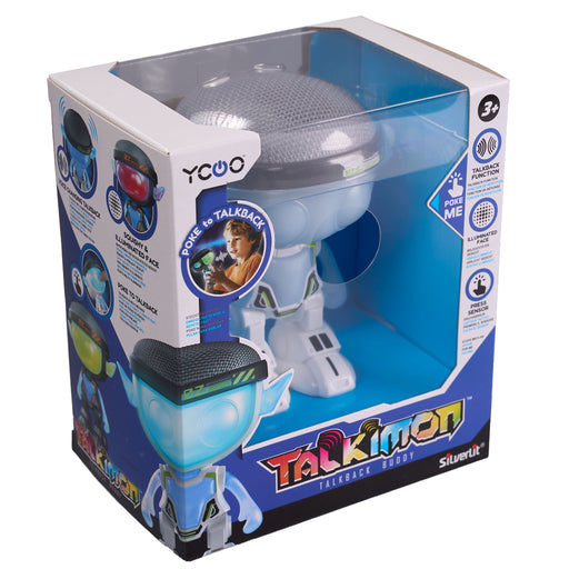 Boxed TALKiMON robot toy with clear window