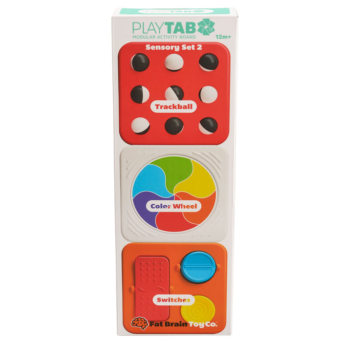 PlayTAB sensory set packaging with colorful design on a white background