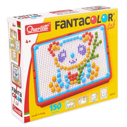 Quercetti Fantacolor tab toy packaging with colorful letters and numbers on a white background