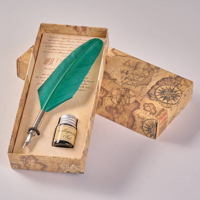 Sml Feather Pen and Ink Black