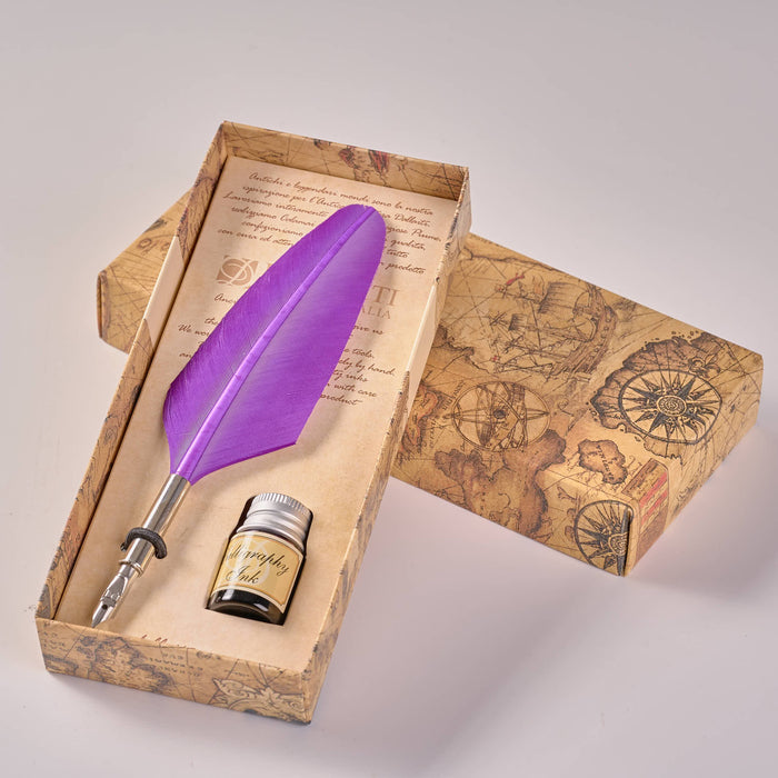 Small Feather Pen Purple