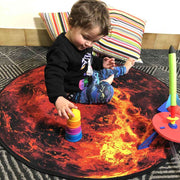 Round Sun Rug 1 Meter Lifestyle Image