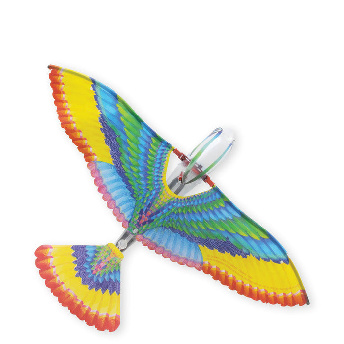 Colorful butterfly-shaped kite on a white background