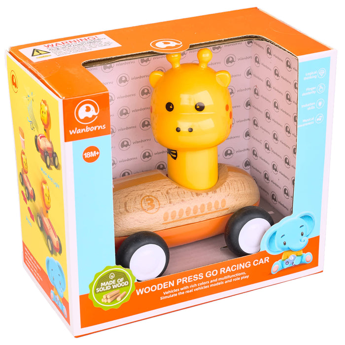 Wooden Giraffe Press Go Racing Car