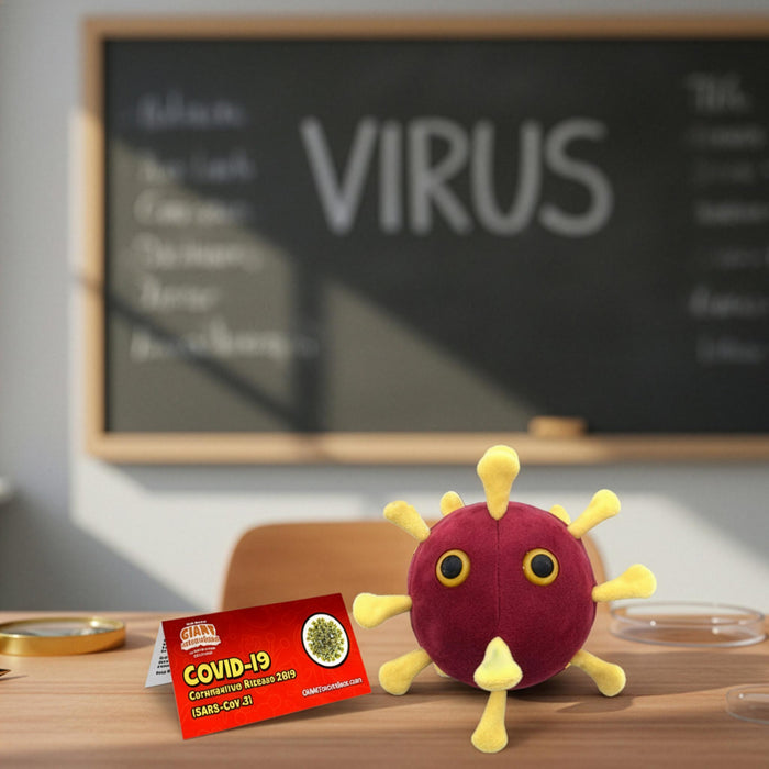corona virus educational toy from Professor Plums on a class room