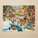 Crocodile Creek 'Day at the Zoo' 60-piece jigsaw puzzle box, featuring a colorful, busy cartoon illustration of various animals and children at the zoo.
