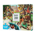 Crocodile Creek 'Day at the Zoo' 60-piece jigsaw puzzle box, featuring a colorful, busy cartoon illustration of various animals and children at the zoo.