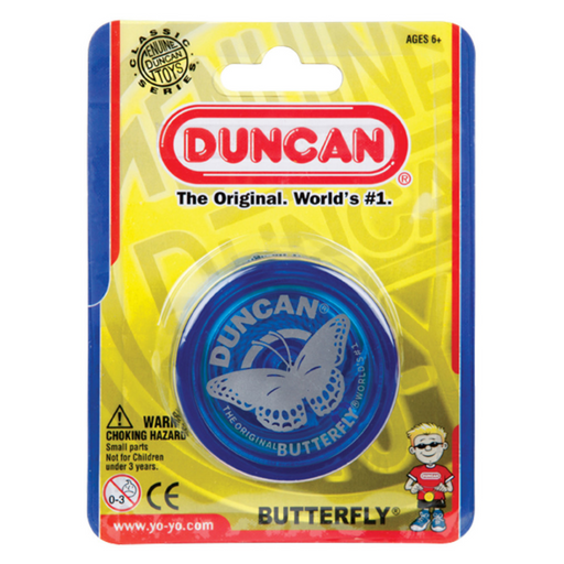 duncan the original yoyo butterfly  blue in packaging 