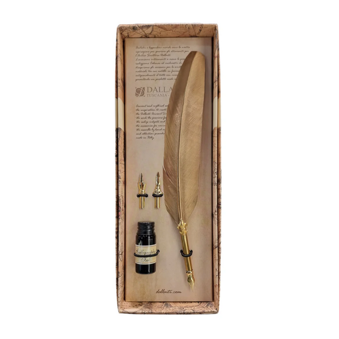 Large Feather Quill Gold