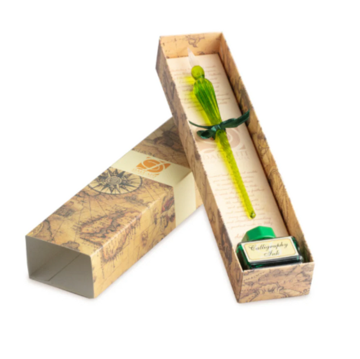 Large Glass Pen Green