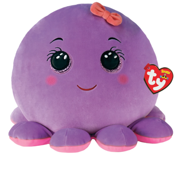 TY Octavia Purple Octopus Squish 25cm