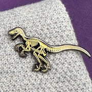 velociraptor glowing dinosaur skeleton pin 4