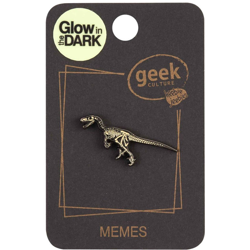 velociraptor glowing dinosaur skeleton pin 5