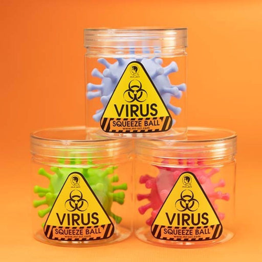 virus stress balls colour options in packaging 