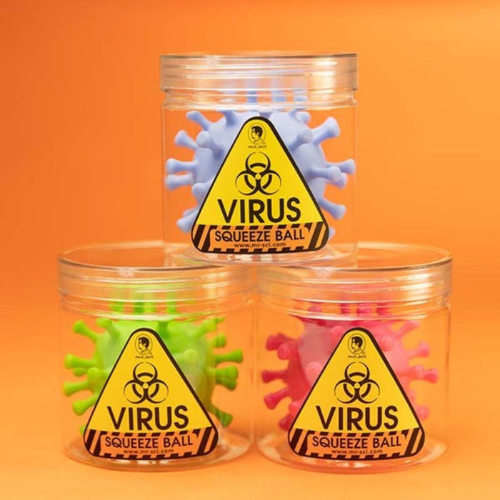virus stress balls colour options in packaging 