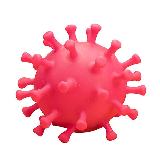 virus stress ball red