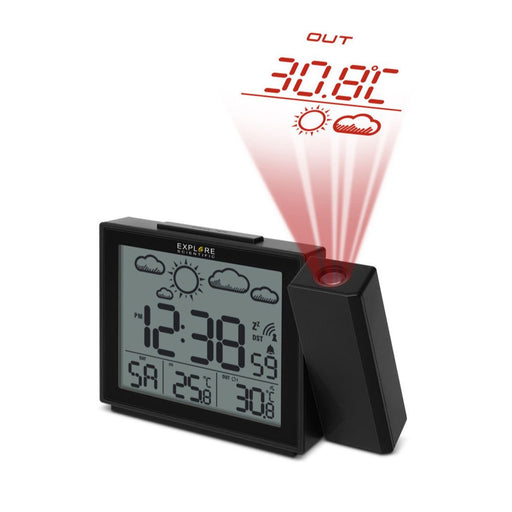 weather projection clock projection example