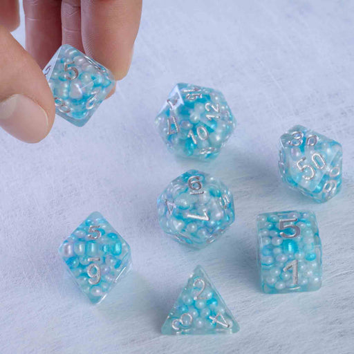 white and blue dice set 2