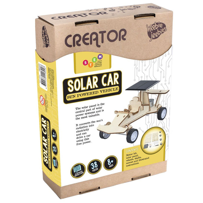 wooden solar car standing packaging 