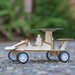 wooden solar car side view
