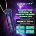 ZipString LUMA product with glowing strings on a dark background