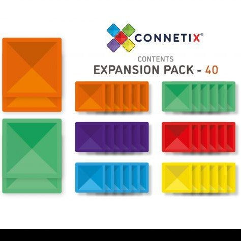 Connetix Magnetic Tiles Rainbow 42pc Pack