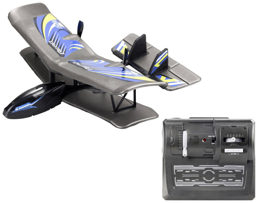 bi-wing evo remote control plane blue with remote control