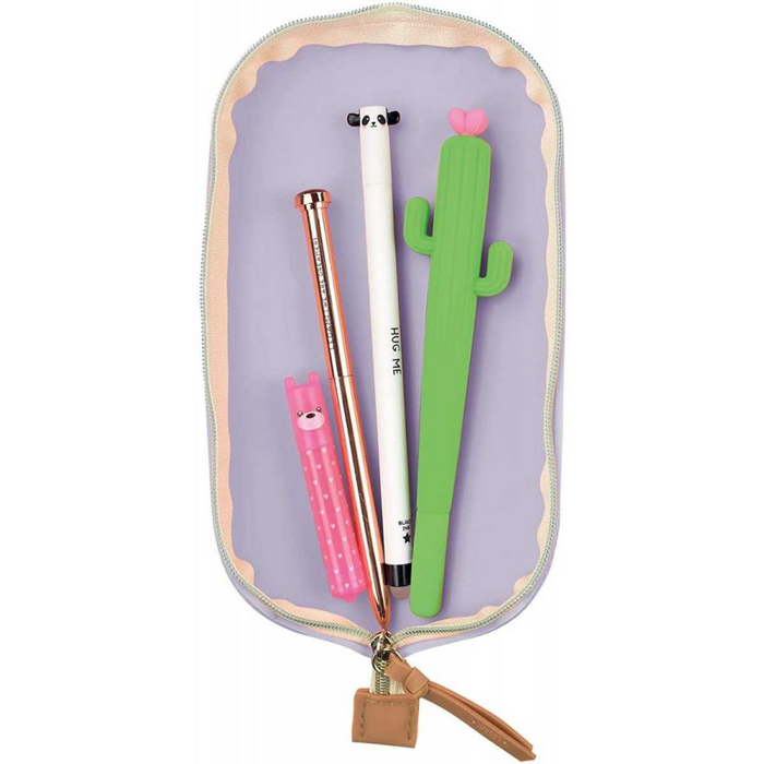 Cute! Soft Silicone Pencil Case Violet