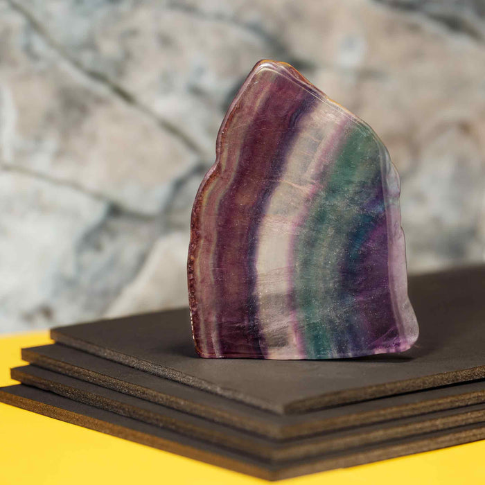 Fluorite Slab with Natural Edge