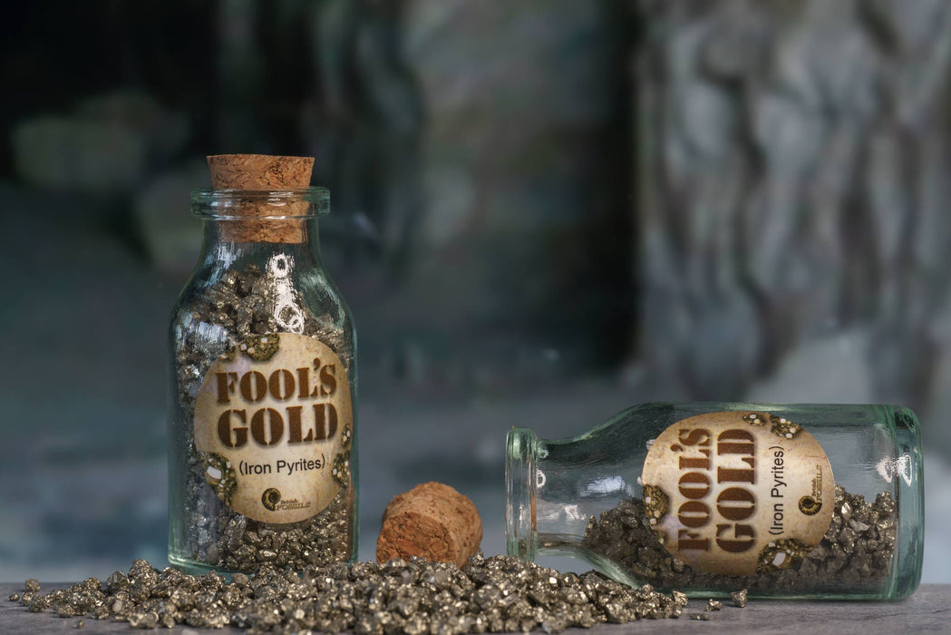 Fool's Gold Gemstone Bottle