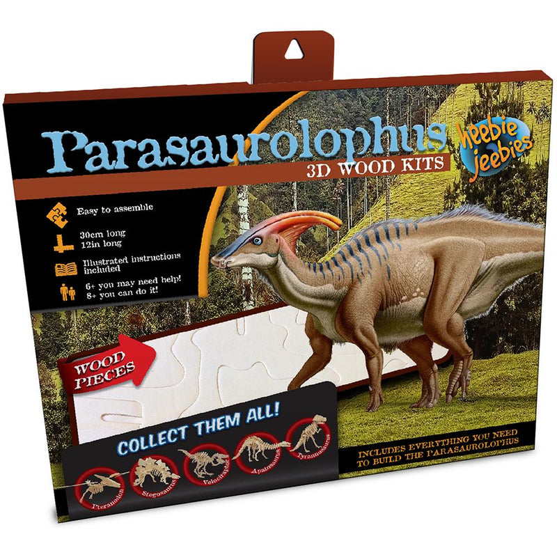 Heebie Jeebies | Dinosaur Wood Kit Small Parasaurolophus