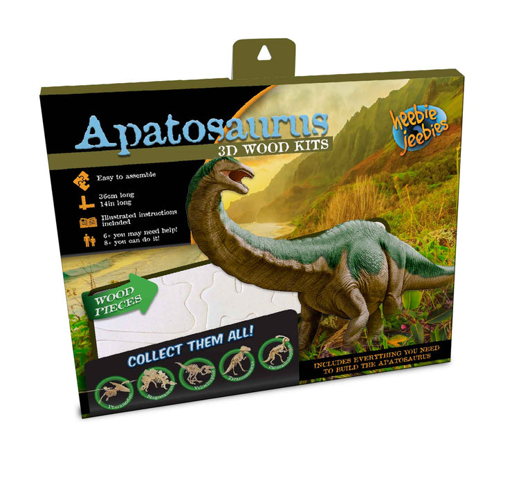 Small Apatosaurus Wood Kit Heebie Jeebies