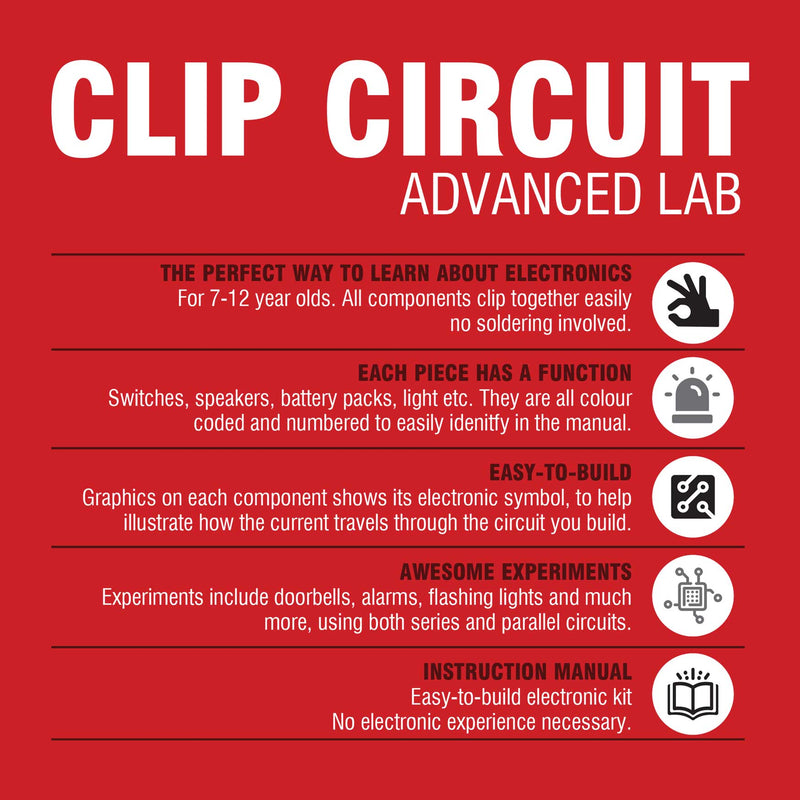 Heebie Jeebies | Clip Circuit Advanced Lab 180 Electronic Experiments Kit