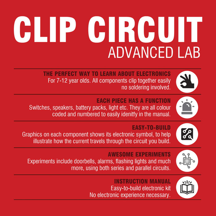 Clip Circuit Advanced Lab  180 Electronic Experiments Kit