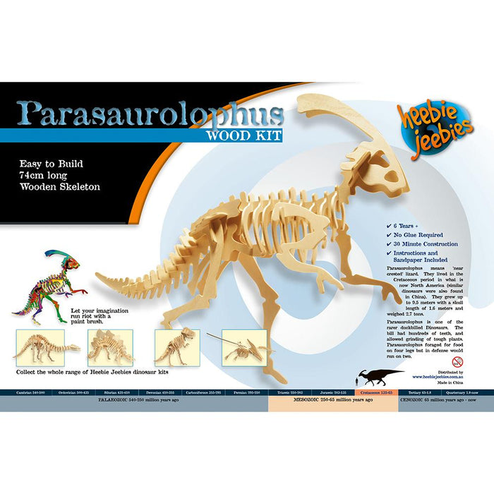 Heebie Jeebies | Dinosaur Wood Kit Large Parasaurolophus