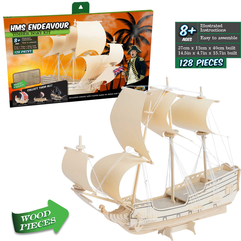 Wooden Ship Building Toys - Heebie Jeebies