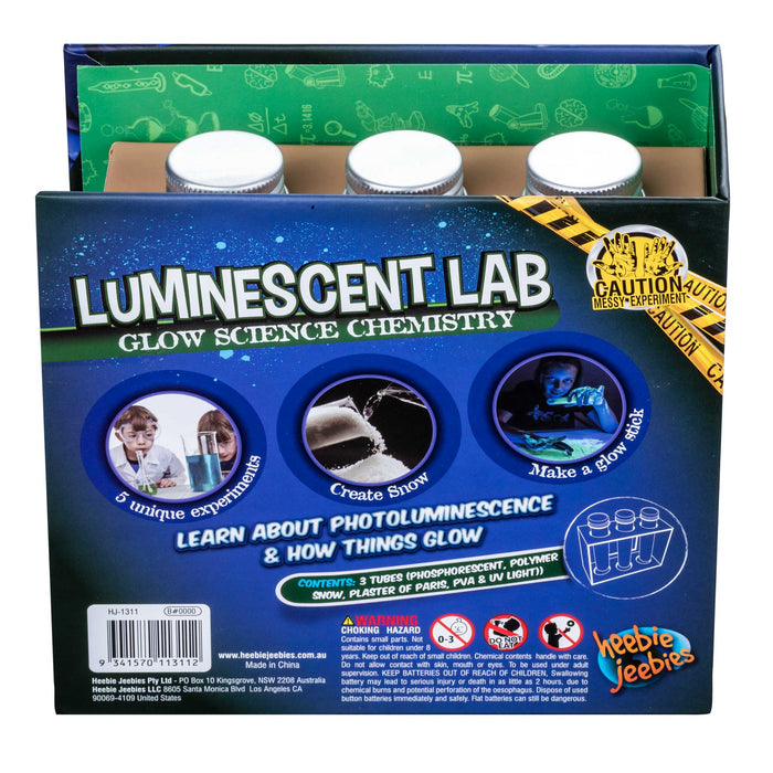 Luminescent Lab Glow in the Dark Chemistry Kit