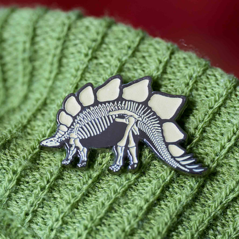 Glowing Dinosaur Skeleton Enamel Pins